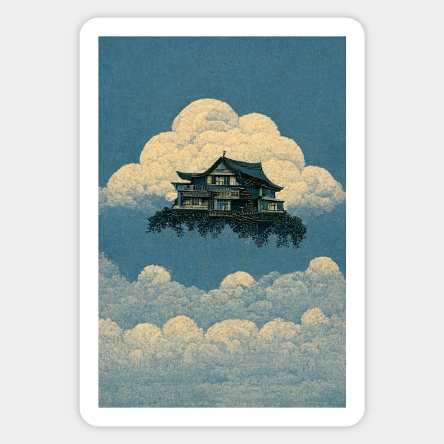 House in the Clouds Sticker by RLP.Art